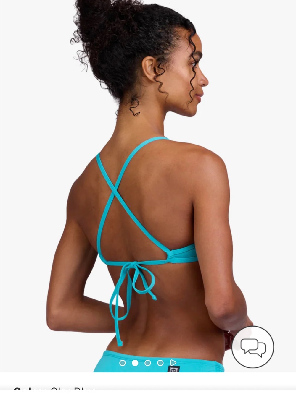 Jolyn Tomcat Bikini Top - Hawaii Blue - Size Small - Picture 2 of 8